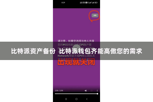 比特派资产备份  比特派钱包齐能高傲您的需求