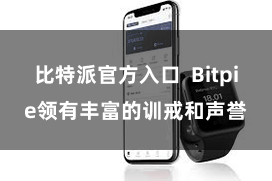 比特派官方入口  Bitpie领有丰富的训戒和声誉