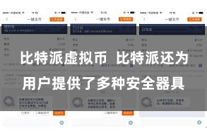 比特派虚拟币  比特派还为用户提供了多种安全器具